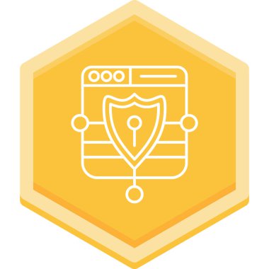 veri güvenliği düz vektör simgesi kolayca değiştirilebilir veya düzenlenebilir