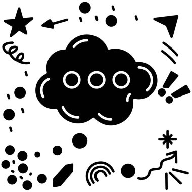 Moda biçimi izole edilmiş arkaplanda bulut hesaplama simgesi