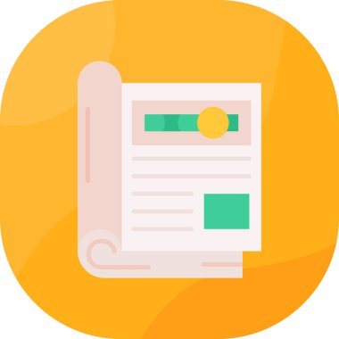 Belge. Web simgesi basit illüstrasyon