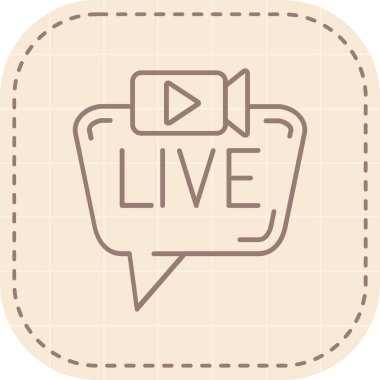 Canlı akış vektör simgesi