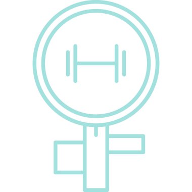 Dambıl ikonlu kadın vücudu. vektör illüstrasyonu