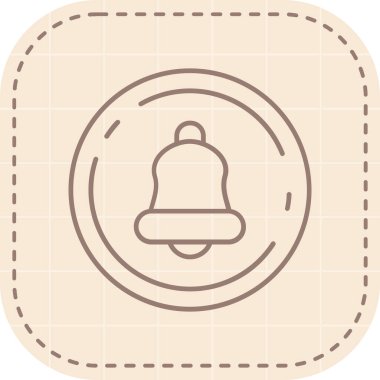 Bir çan simgesinin vektör illüstrasyonu