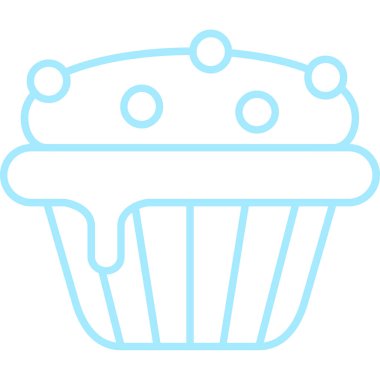 Kek ikonu. Ana hatlarıyla kek.