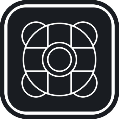 Bir çiçek simgesinin vektör illüstrasyonu