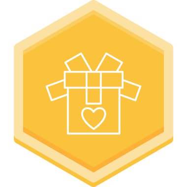 Hediye. Web simgesi basit illüstrasyon