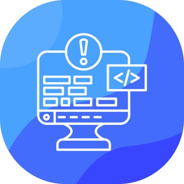 Bilgisayar. Web simgesi basit tasarım