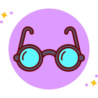 gözlük web simgesi, vektör çizim