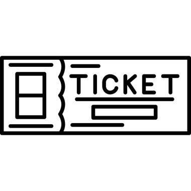 bilet ikonu vektör illüstrasyonu