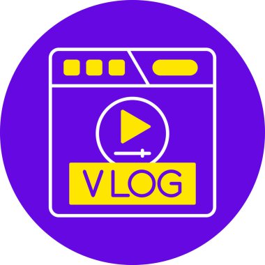 video oynatıcı simgesi, düz biçim