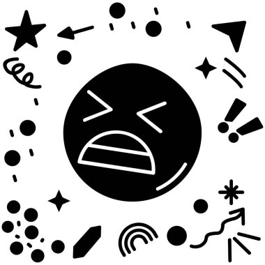 Siyah çizgi ay ve yıldız ikonu beyaz arkaplanda izole edilmiş. Bulutlu gün işareti. Rüya sembolü. Gece rüyaları zaman yatağı ya da gece. rastgele dinamik