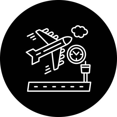 uçak simgesi, vektör illüstrasyonu