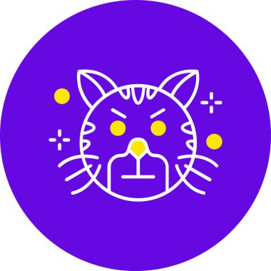 kedi simgesi vektör illüstrasyonu