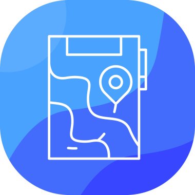 harita simgesi vektör illüstrasyonu