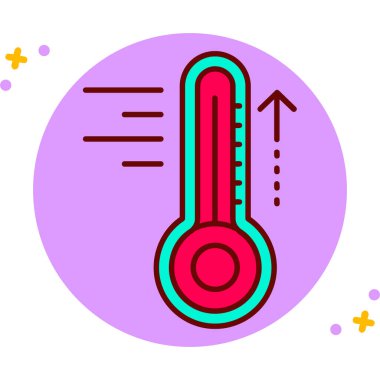 Termometre simgesi. Web ve mobil için sıcak vektör çizelgesi