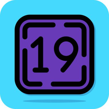 Bir takvim simgesinin vektör illüstrasyonu