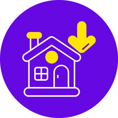 Ev. Web simgesi basit illüstrasyon