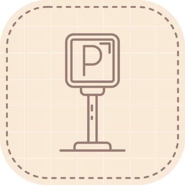 Park yeri ikonu. vektör illüstrasyonu