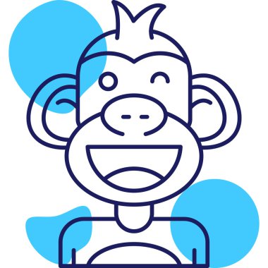 maymun ikon vektör illüstrasyonu