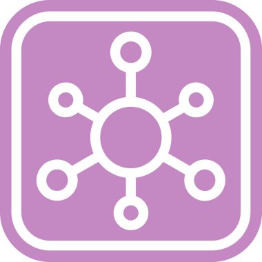 ağ vektör simgesi. düz yuvarlak vektör sembolü. pictogram kare tuşlu beyaz arkaplandır. Web ve yazılım arayüzleri için dizayn edildi.
