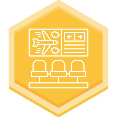 Havaalanı bileti. Basit resimleme