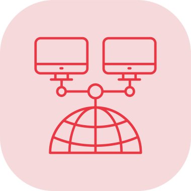 küresel ağ. Basit resimleme