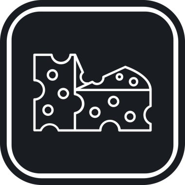 Peynir. Web simgesi basit illüstrasyon