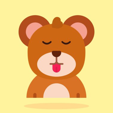 Sevimli ayı hayvan çizgi filmi