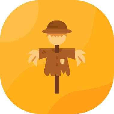 Cadılar Bayramı düz ikon vektör çizimi