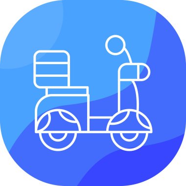 Motosiklet. Web simgesi basit illüstrasyon