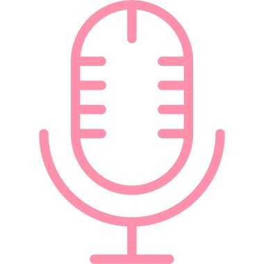 Mikrofon. Web simgesi basit illüstrasyon