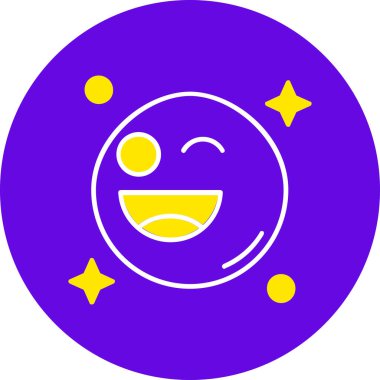 Mutlu bir yüzün vektör çizimi