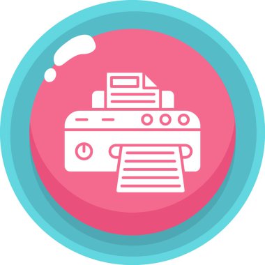 Yazıcı. Web simgesi basit illüstrasyon