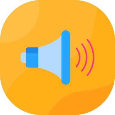 Konuşmacı. Web simgesi basit illüstrasyon