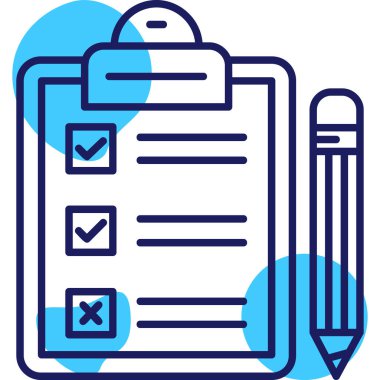 Kontrol listesi simgesi vektör illüstrasyonu