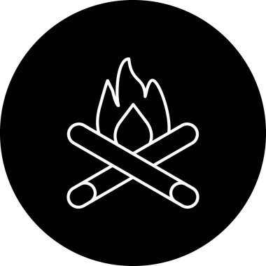 Yanan ateşin vektör çizimi