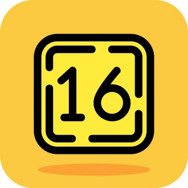 Tek sarı takvim simgesinin vektör illüstrasyonu