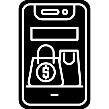 Cep telefonu simgesi, vektör illüstrasyonu