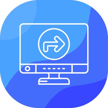 Bilgisayar. Web simgesi basit illüstrasyon