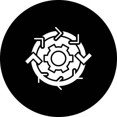 dişli simgesi vektör illüstrasyonu