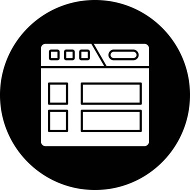 Web simgesi, basit vektör illüstrasyonu