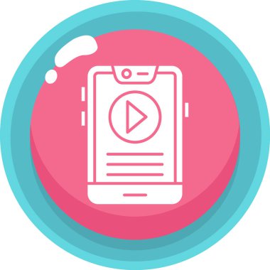 Cep telefonu. Web simgesi basit illüstrasyon