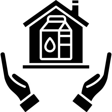 Bir ev simgesinin vektör illüstrasyonu