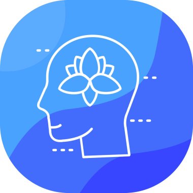 Bir çiçek simgesinin vektör illüstrasyonu