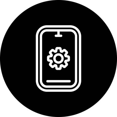 Cep telefonu simgesinin vektör illüstrasyonu