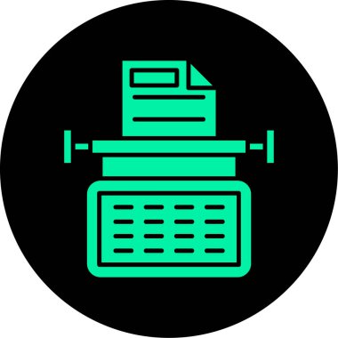 vektör yazıcı simgesi çizimi