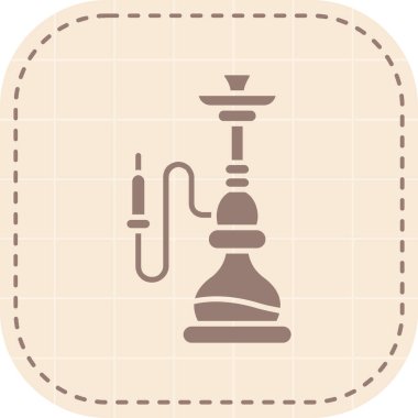 Bir nargile simgesinin vektör çizimi