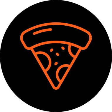 Pizza ikonu vektör illüstrasyonu