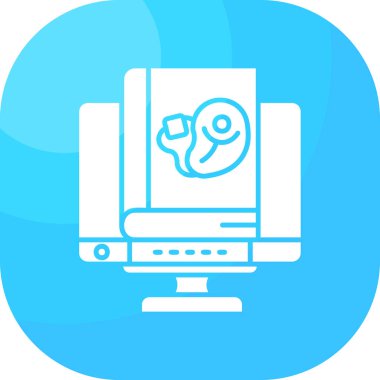 Dizüstü bilgisayar simgesi vektör çizimi