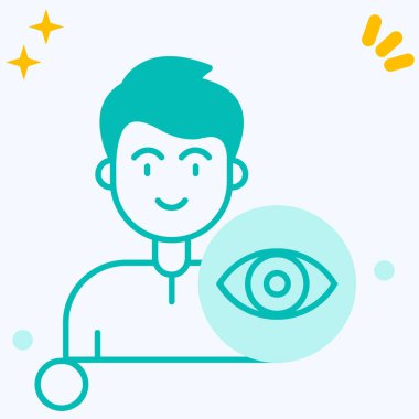 Göz simgesi vektör illüstrasyonu