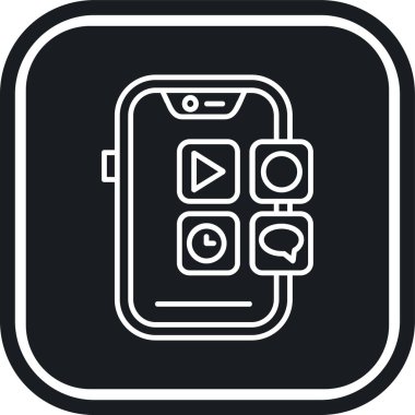 Akıllı telefon. Web simgesi basit illüstrasyon